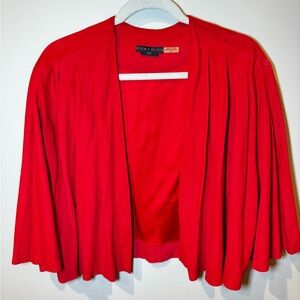 Alice + Olivia Women's Red Suede Cape Jacket
